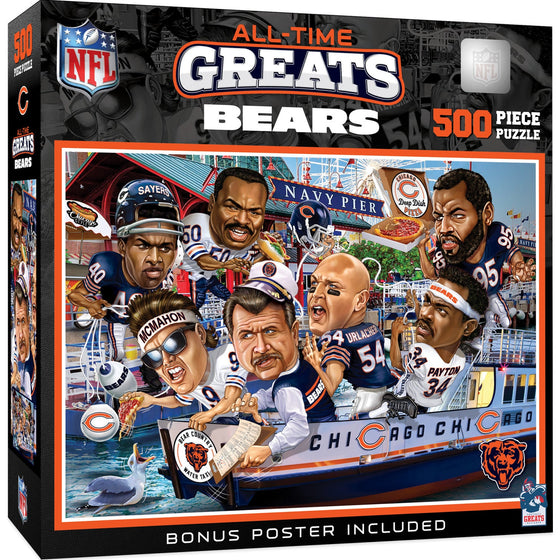 Chicago Bears - All Time Greats 500 Piece Jigsaw Puzzle - 757 Sports Collectibles