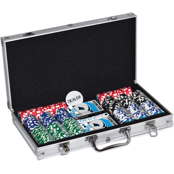 Carolina Panthers 300 Piece Poker Set - 757 Sports Collectibles