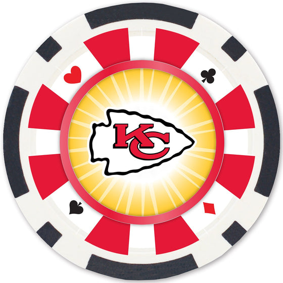 Kansas City Chiefs 100 Piece Poker Chips - 757 Sports Collectibles