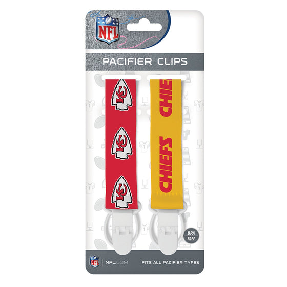 Kansas City Chiefs - Pacifier Clip 2-Pack - 757 Sports Collectibles