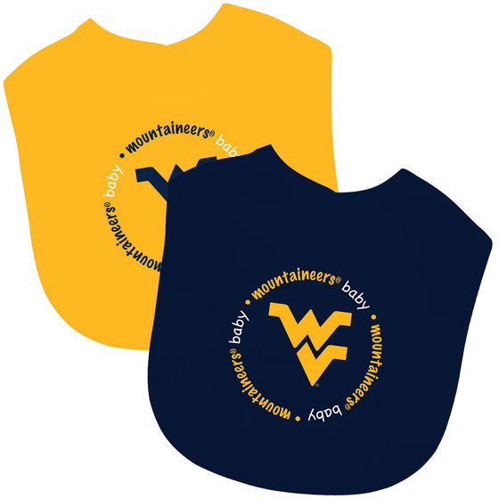 West Virginia Mountaineers - Baby Bibs 2-Pack - 757 Sports Collectibles