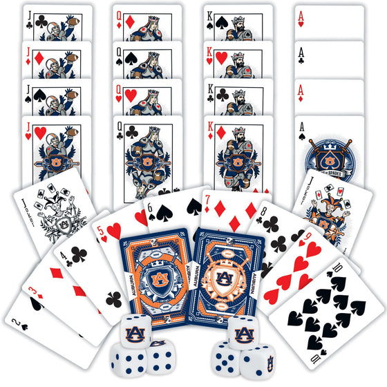 Auburn Tigers - 2-Pack Playing Cards & Dice Set - 757 Sports Collectibles