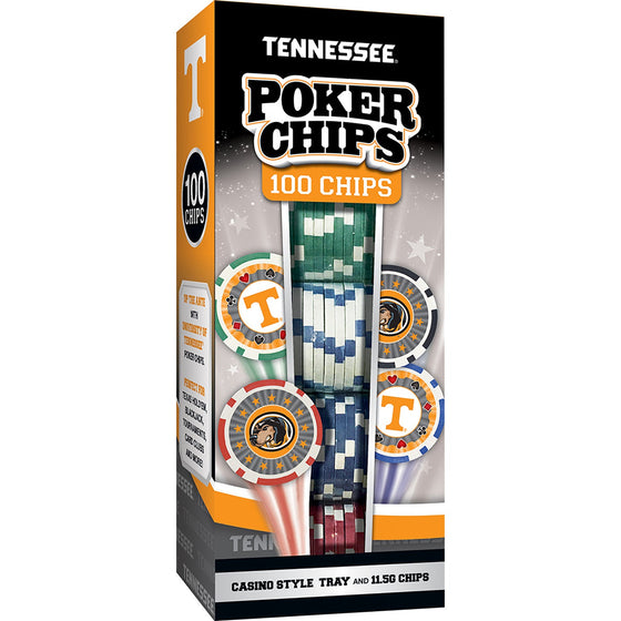 Tennessee Volunteers 100 Piece Poker Chips - 757 Sports Collectibles