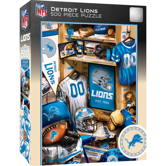 Detroit Lions - Locker Room 500 Piece Jigsaw Puzzle - 757 Sports Collectibles