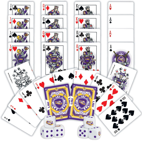 LSU Tigers - 2-Pack Playing Cards & Dice Set - 757 Sports Collectibles