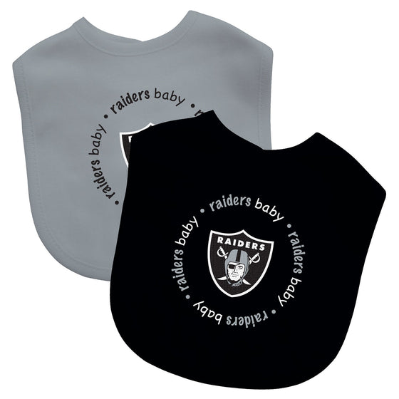 Las Vegas Raiders - Baby Bibs 2-Pack - Black & Gray - 757 Sports Collectibles