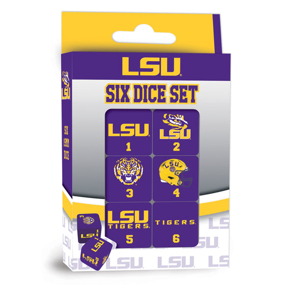 LSU Tigers Dice Set - 19mm - 757 Sports Collectibles