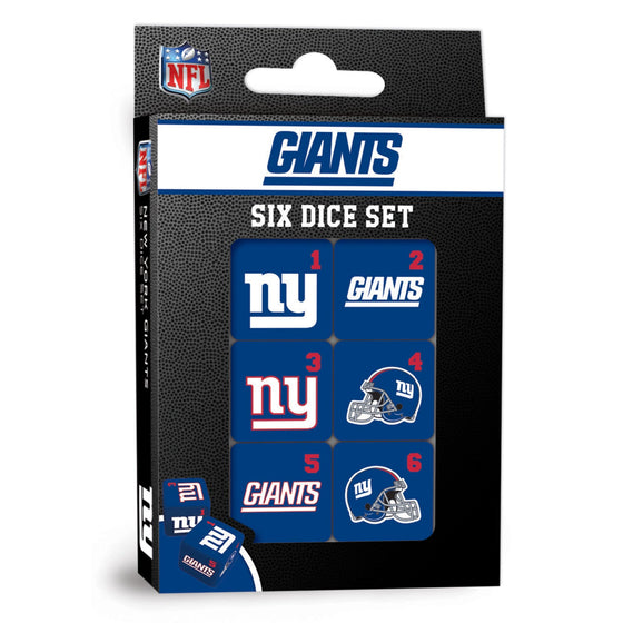 New York Giants Dice Set - 19mm - 757 Sports Collectibles