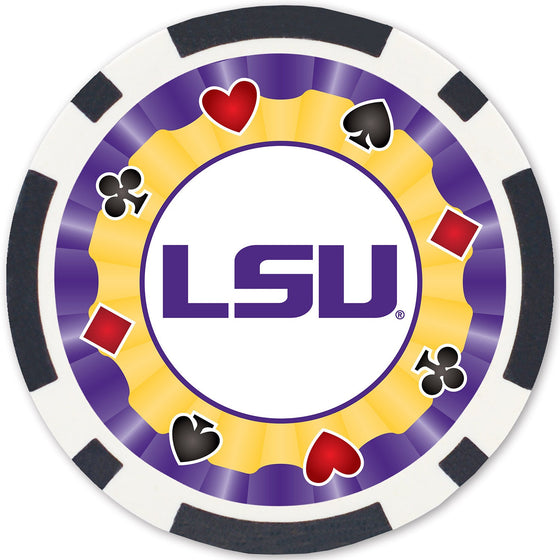 LSU Tigers 100 Piece Poker Chips - 757 Sports Collectibles