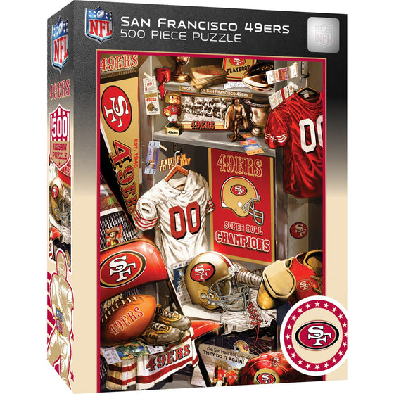 San Francisco 49ers - Locker Room 500 Piece Jigsaw Puzzle - 757 Sports Collectibles