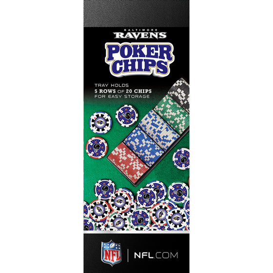 Baltimore Ravens 100 Piece Poker Chips - 757 Sports Collectibles