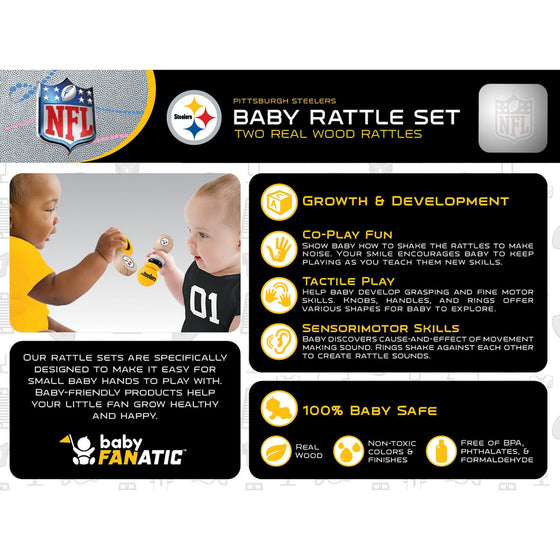 Pittsburgh Steelers - Baby Rattles 2-Pack - 757 Sports Collectibles