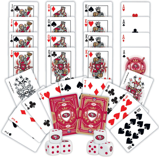 San Francisco 49ers - 2-Pack Playing Cards & Dice Set - 757 Sports Collectibles