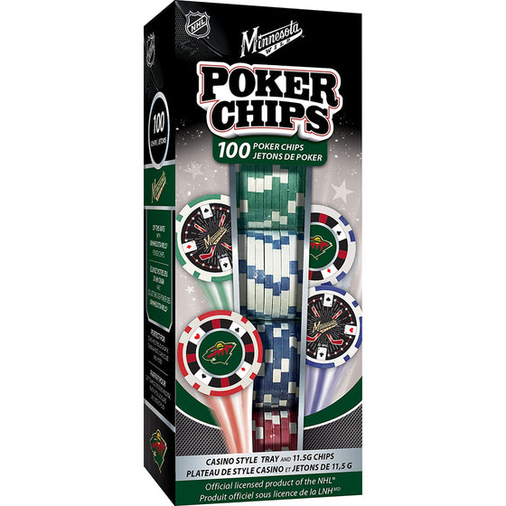 Minnesota Wild 100 Piece Poker Chips - 757 Sports Collectibles