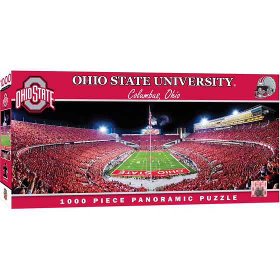 Ohio State Buckeyes - 1000 Piece Panoramic Jigsaw Puzzle - End View - 757 Sports Collectibles