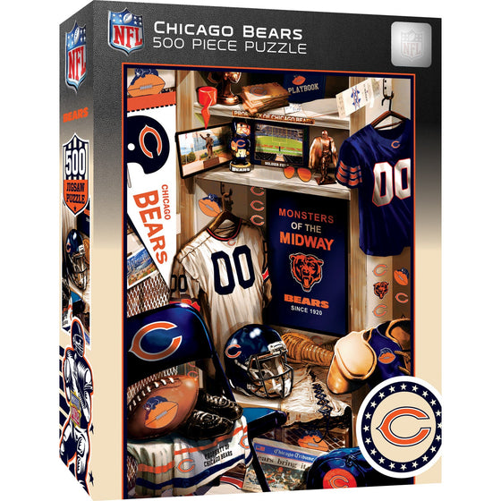 Chicago Bears - Locker Room 500 Piece Jigsaw Puzzle - 757 Sports Collectibles