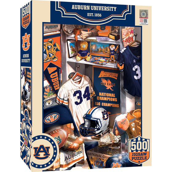 Auburn Tigers - Locker Room 500 Piece Jigsaw Puzzle - 757 Sports Collectibles