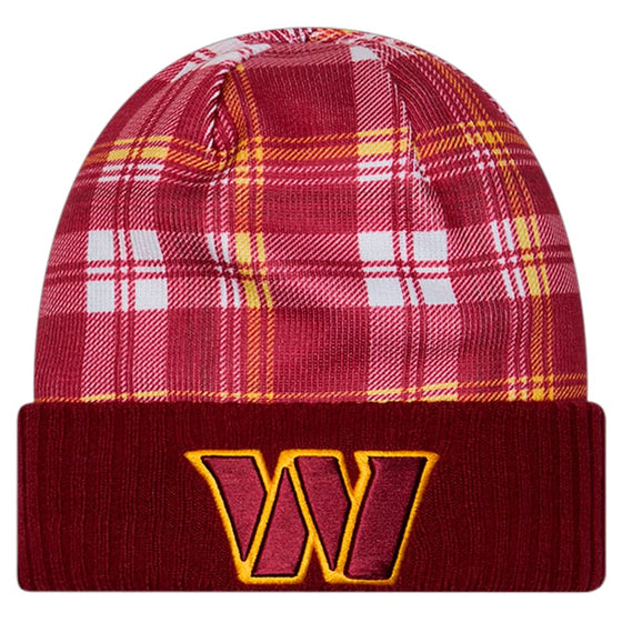 New Era Washington Commanders Burgundy Sideline Statement Cuffed Knit Hat