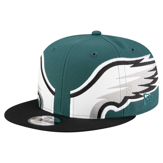 Men's New Era Midnight Green Philadelphia Eagles Helmet 9FIFTY Snapback Hat