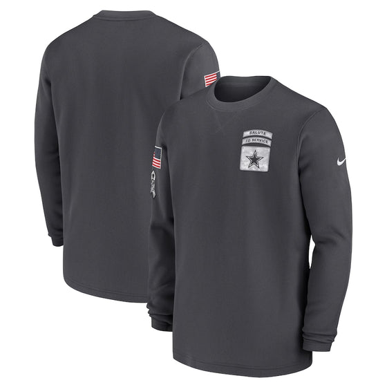 Dallas Cowboys 2024 Salute to Service Arctic Camo Pocket Long Sleeve Thermal Shirt