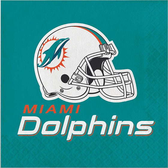 Miami Dolphins Luncheon Napkin 16ct - 757 Sports Collectibles