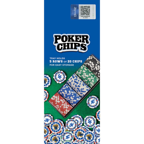 Kentucky Wildcats 100 Piece Poker Chips - 757 Sports Collectibles