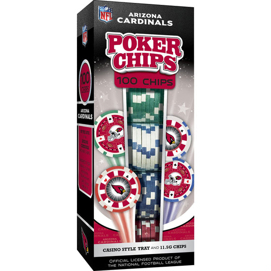 Arizona Cardinals 100 Piece Poker Chips - 757 Sports Collectibles