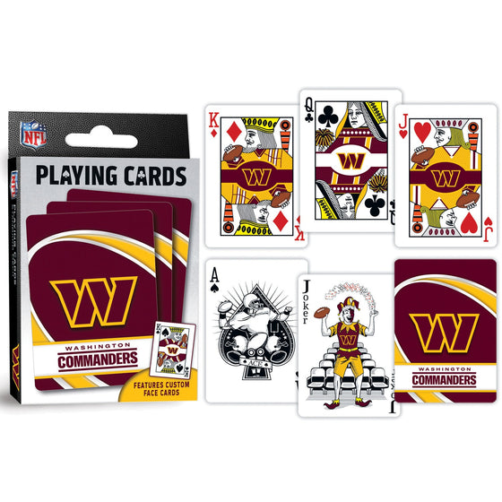 Washington Commanders Playing Cards - 54 Card Deck - 757 Sports Collectibles