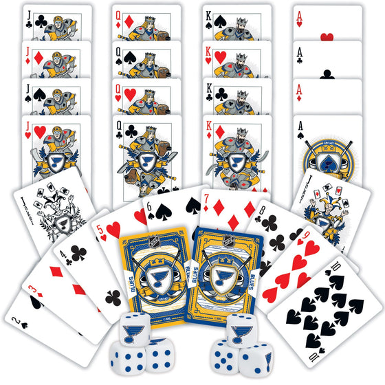 St. Louis Blues - 2-Pack Playing Cards & Dice Set - 757 Sports Collectibles