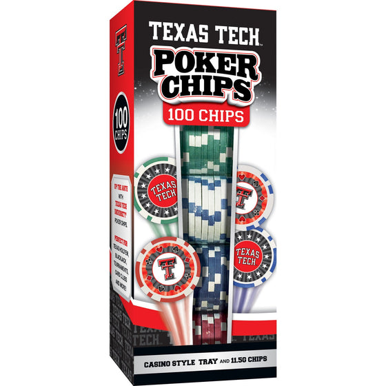 Texas Tech Red Raiders 100 Piece Poker Chips - 757 Sports Collectibles