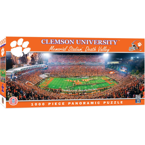 Clemson Tigers - 1000 Piece Panoramic Jigsaw Puzzle - Center View - 757 Sports Collectibles