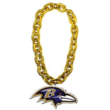 RAVENS HEAD (GOLD) FAN CHAIN - 757 Sports Collectibles