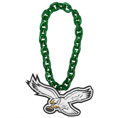 EAGLES WHITE EAGLE THROWBACK LOGO (GREEN) FAN CHAIN - 757 Sports Collectibles