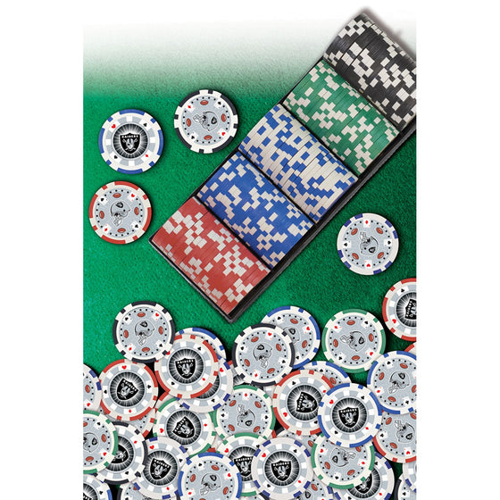 Las Vegas Raiders 100 Piece Poker Chips - 757 Sports Collectibles