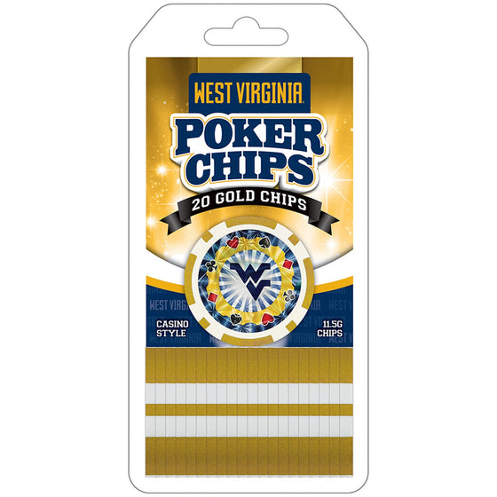 West Virginia Mountaineers 20 Piece Poker Chips - 757 Sports Collectibles