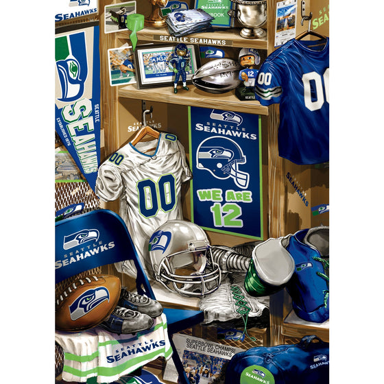 Seattle Seahawks - Locker Room 500 Piece Jigsaw Puzzle - 757 Sports Collectibles