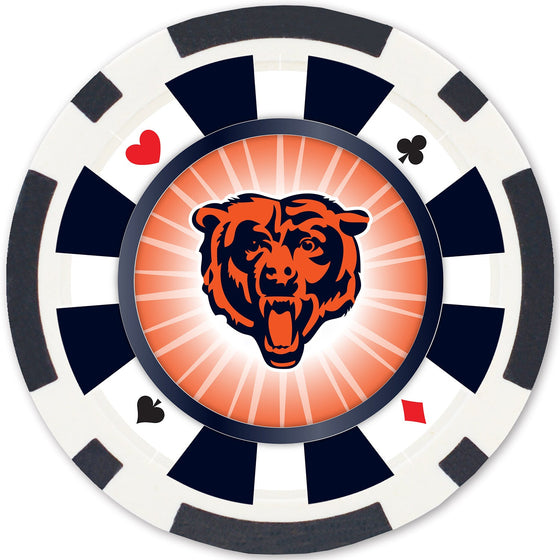 Chicago Bears 100 Piece Poker Chips - 757 Sports Collectibles