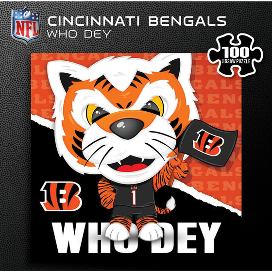 Who Dey - Cincinnati Bengals Mascot 100 Piece Jigsaw Puzzle - 757 Sports Collectibles