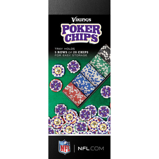 Minnesota Vikings 100 Piece Poker Chips - 757 Sports Collectibles