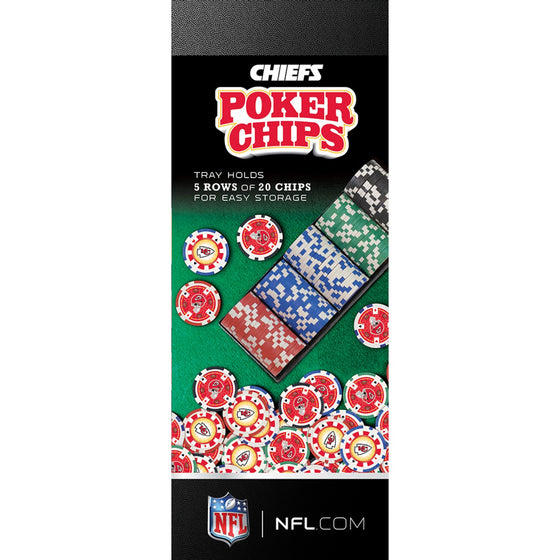 Kansas City Chiefs 100 Piece Poker Chips - 757 Sports Collectibles