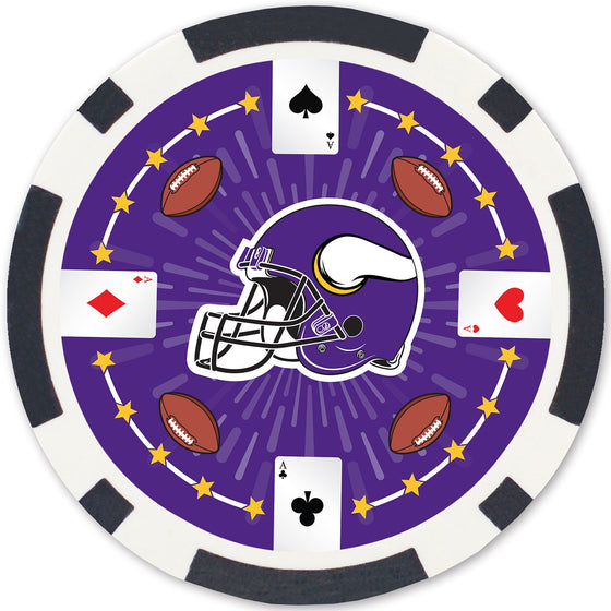 Minnesota Vikings 100 Piece Poker Chips - 757 Sports Collectibles