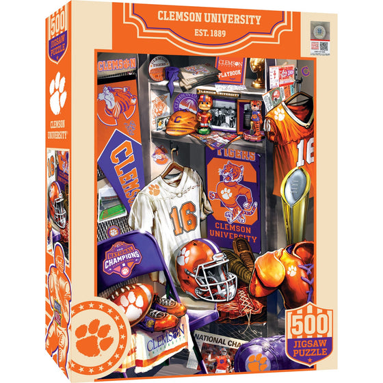 Clemson Tigers - Locker Room 500 Piece Jigsaw Puzzle - 757 Sports Collectibles