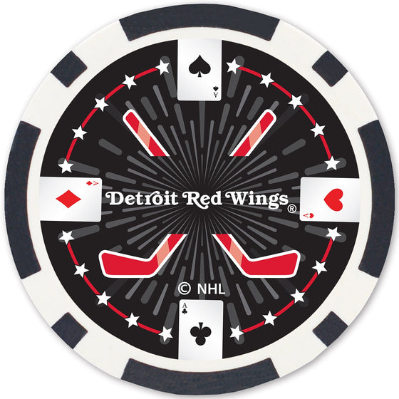 Detroit Red Wings 100 Piece Poker Chips - 757 Sports Collectibles