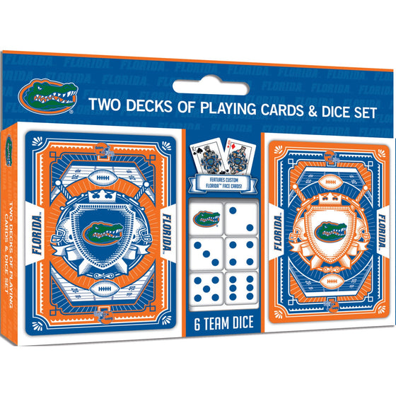 Florida Gators - 2-Pack Playing Cards & Dice Set - 757 Sports Collectibles