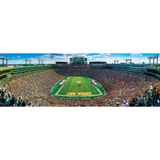 Green Bay Packers - 1000 Piece Panoramic Jigsaw Puzzle - End View - 757 Sports Collectibles