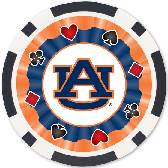 Auburn Tigers 100 Piece Poker Chips - 757 Sports Collectibles