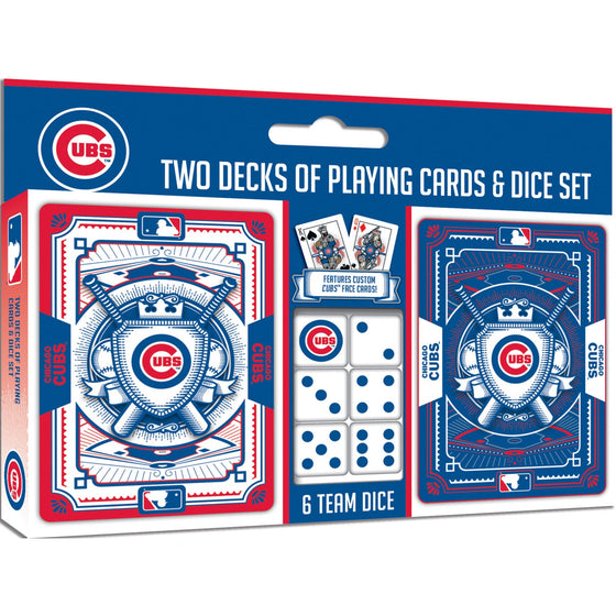 Chicago Cubs - 2-Pack Playing Cards & Dice Set - 757 Sports Collectibles