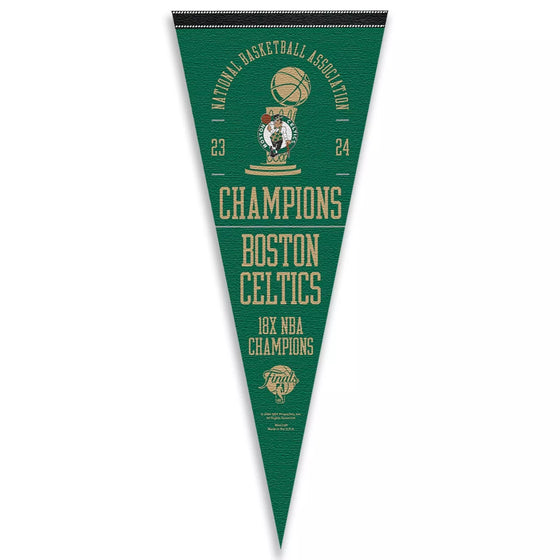 Boston Celtics 2024 Finals Champions Full Size Pennant Flag Banner