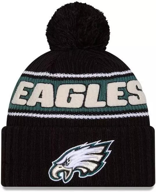 Philadelphia Eagles New Era NFL 2024 Sideline Sport Knit Bobble Hat