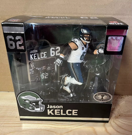 Jason Kelce Philadelphia Eagles NFL McFarlane Platinum Chase Figure In Hand